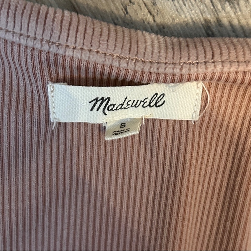 🌸 Madewell 🌸Blush Pink Velour Wrap Blouse in Size Small - Picture 5 of 6